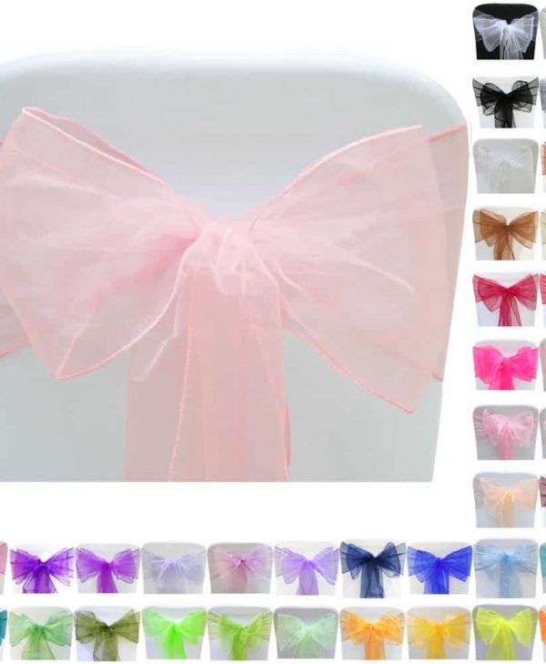 Pic-Event Location Noeuds Chaise Organza Couleurs