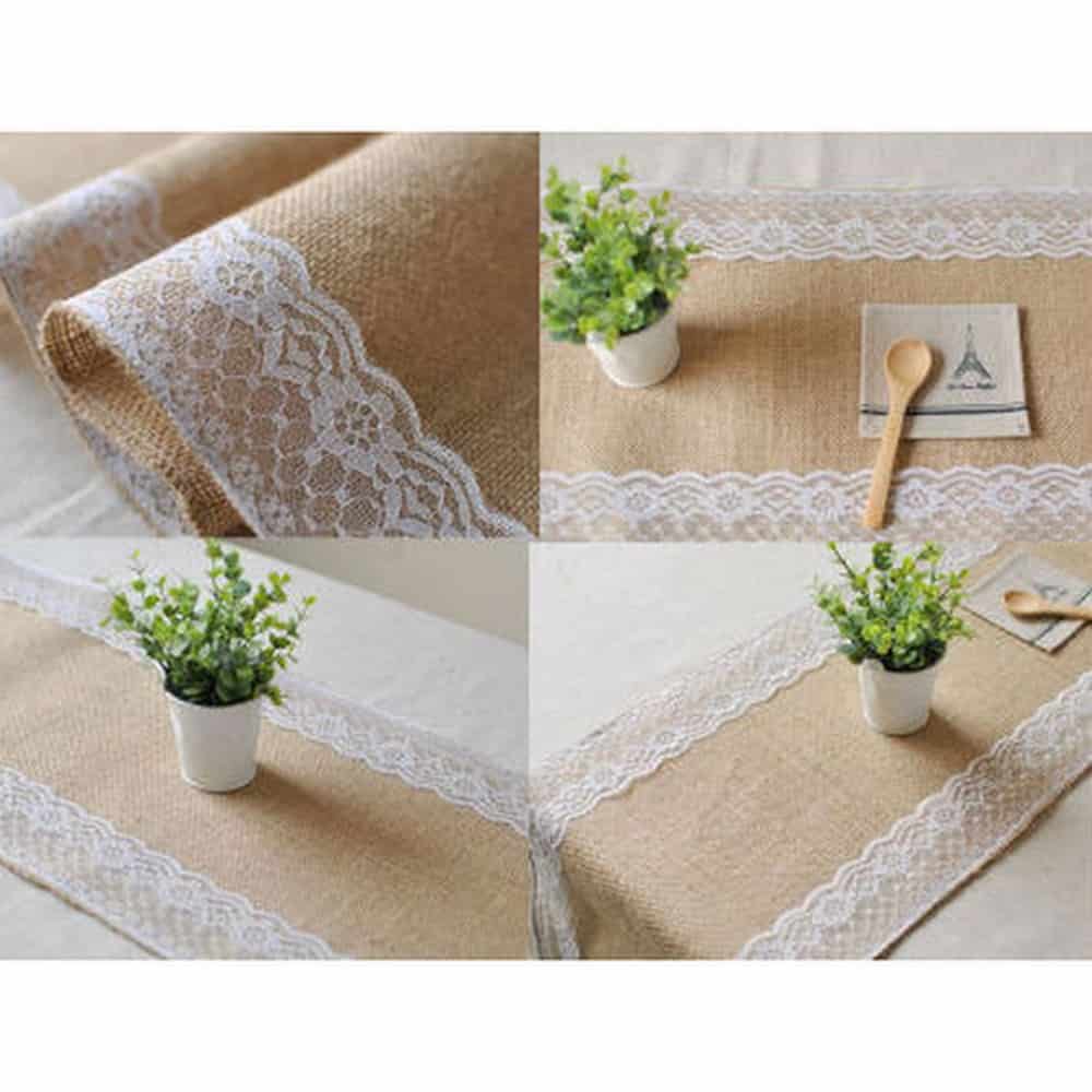 Chemin de table toile de jute 30 cm