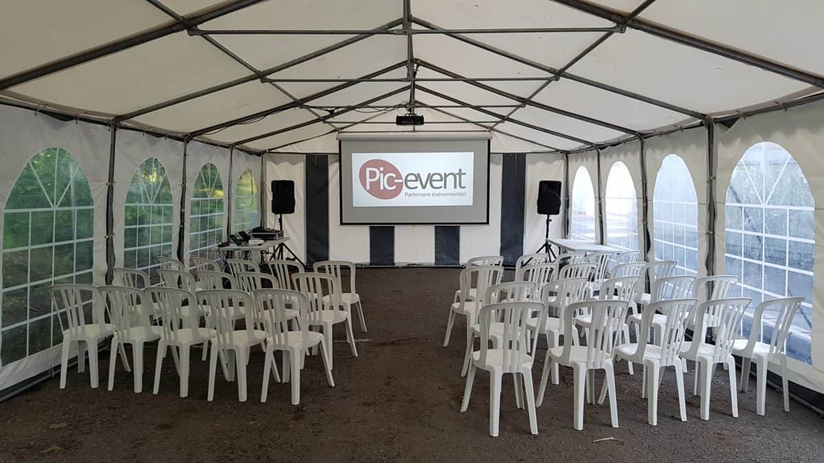 Pic-Event Location Ecran Video Projection Manuel 280cm