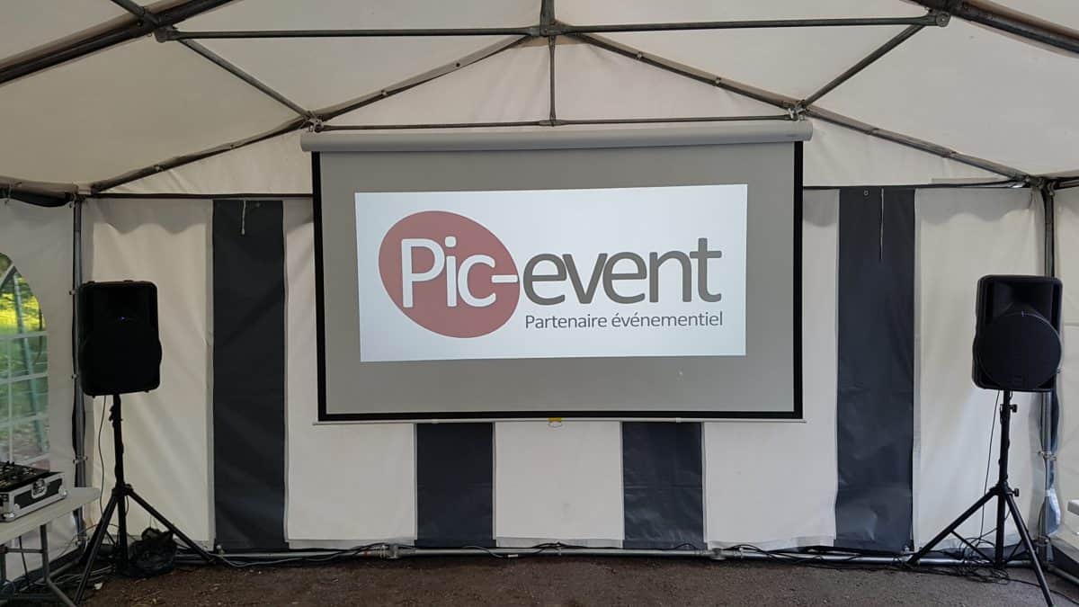 Pic-Event Location Ecran Video Projection Manuel 280cm