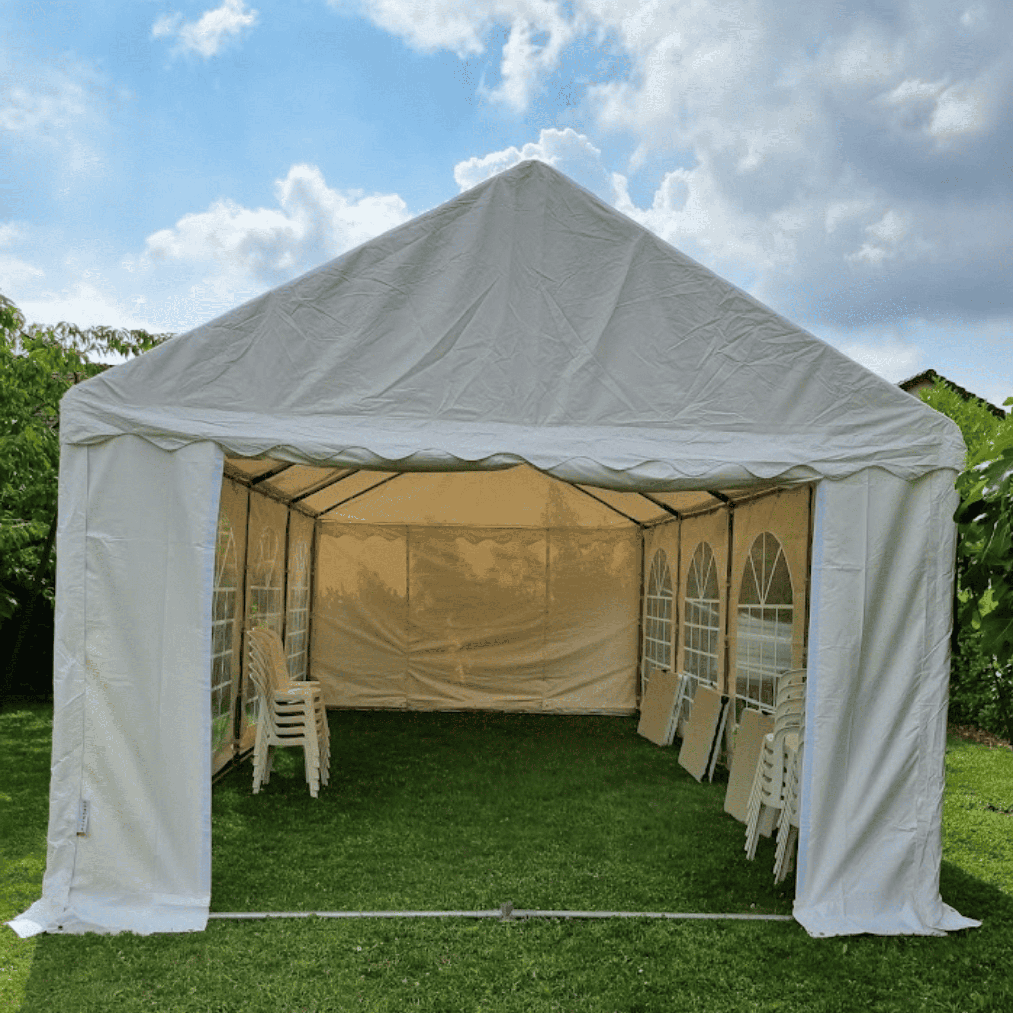 Tente de réception taille sur mesure (25 m² à 250 m²) - Abrifete - location  chapiteaux paris