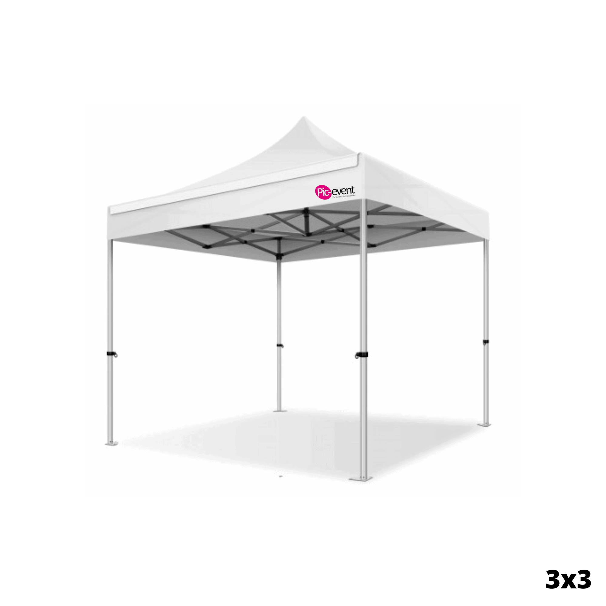 Location Barnum Tente pliante 3x3m Blanc - Pic-Event