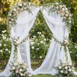 Pic-Event-Location Arche Coeur - Décoration mariage - Voile et Fleurs