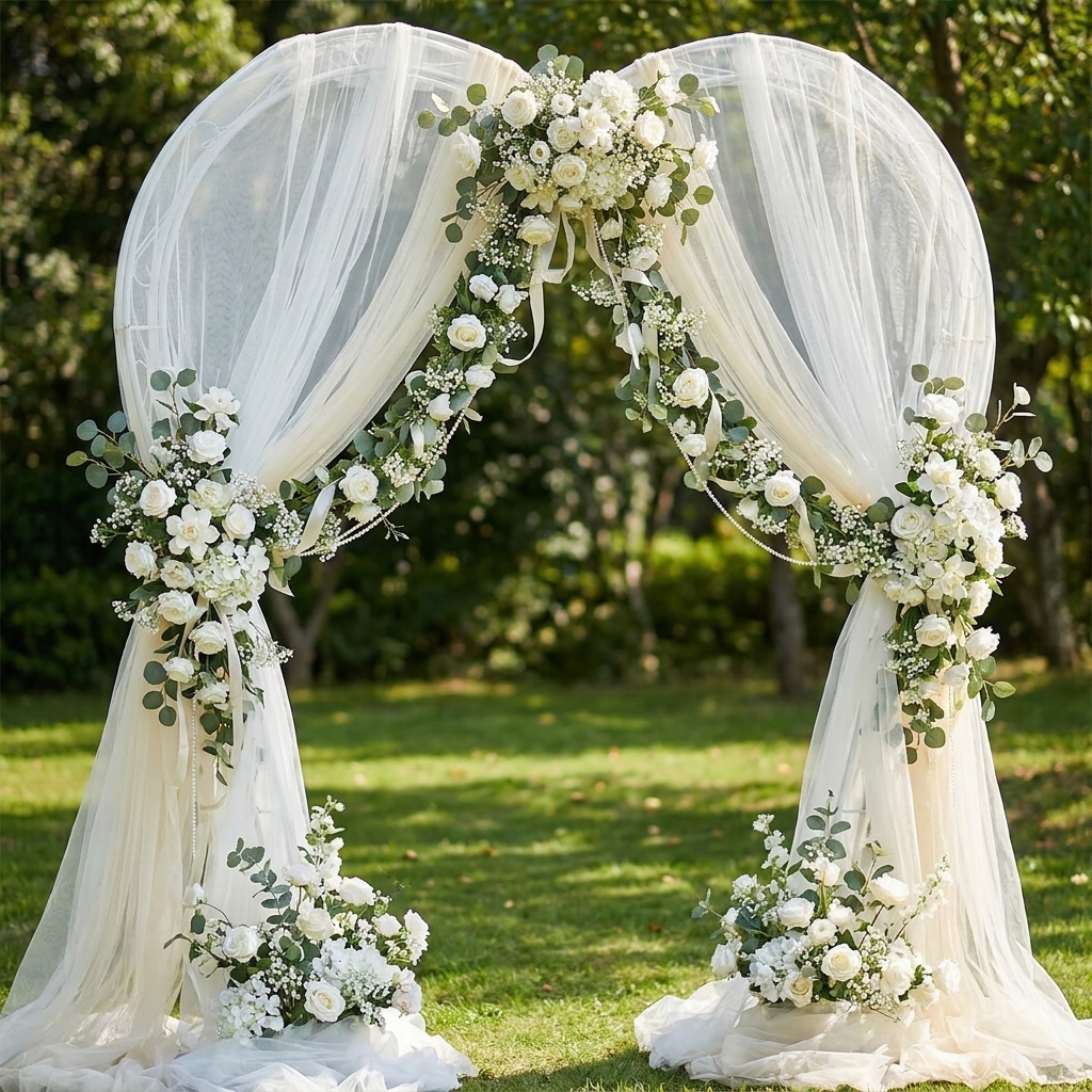 Location Pic-Event-Location Arche Coeur - Décoration mariage - Voile - Pic-Event Pic-Event-Location Arche Coeur - Décoration mariage - Voile