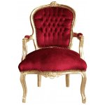 Pic-Event - Location - Fauteuil baroque bordeaux or