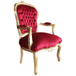 Pic-Event - Location - Fauteuil baroque bordeaux or