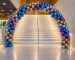 Arche de ballons chromés métallisés prestige sur escalier monumental - Gala et soirée officielle Metz Luxembourg