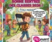 Illustration humoristique Bonne rentrée des classes 2026 Pic-Event, enfant avec une chaise Pic-Event en guise de cartable