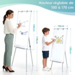 Location Paperboard magnétique - Dimensions 100x70 cm et trépied réglable