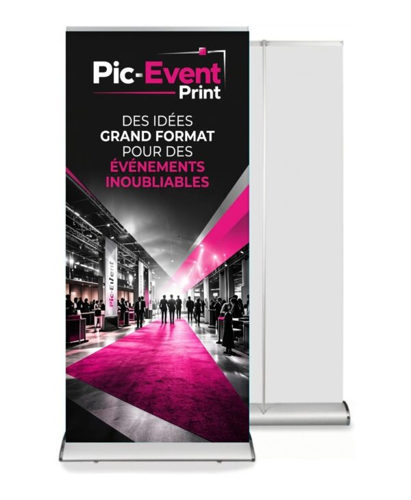 Impression Roll-Up Pro Business carter goutte d'eau personnalisé Pic-Event Print
