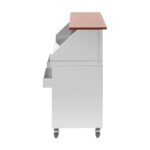 Location Bar mobile avec bac à glace et porte-bouteilles - comptoir 150 cm effet bois