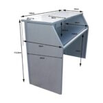 Location Bar mobile pliant en aluminium avec étagère